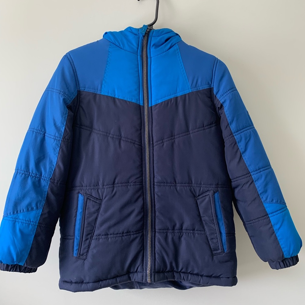 Pacific Trail Boys Winter Puffer Jacket Coat Blue Size M